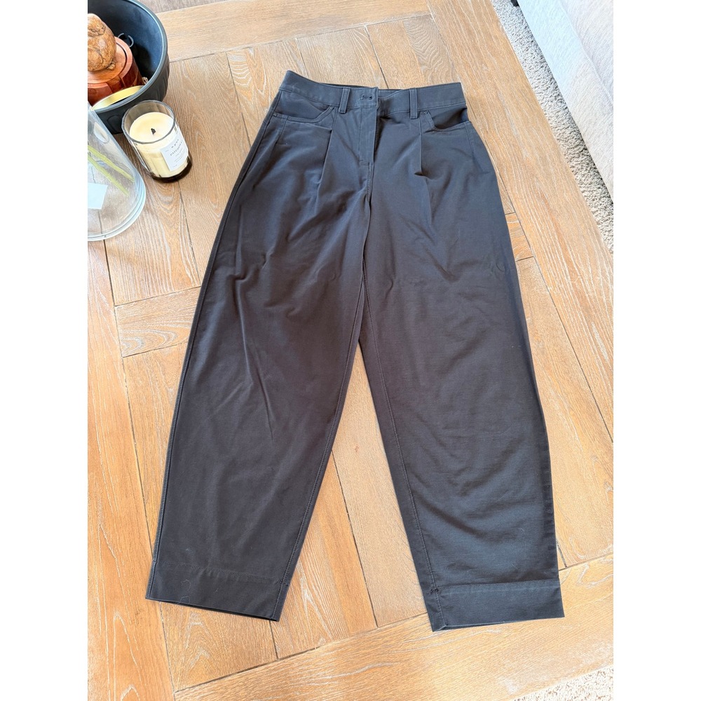 Lululemon‎ Lab Pleated Wide Leg Cropped Trousers Pants Black 27